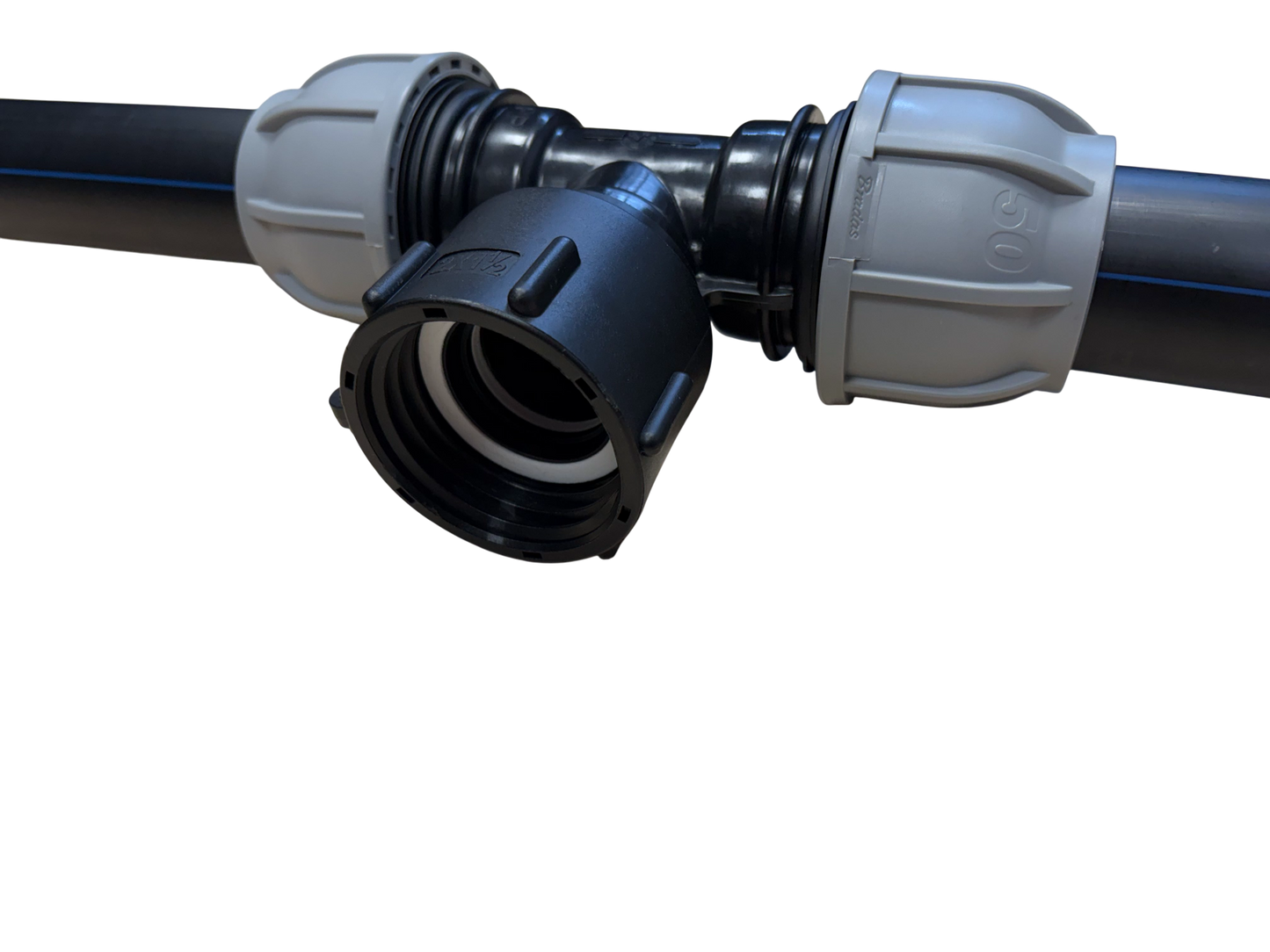 IBC 3-tank joining kit via 50 mm pipe