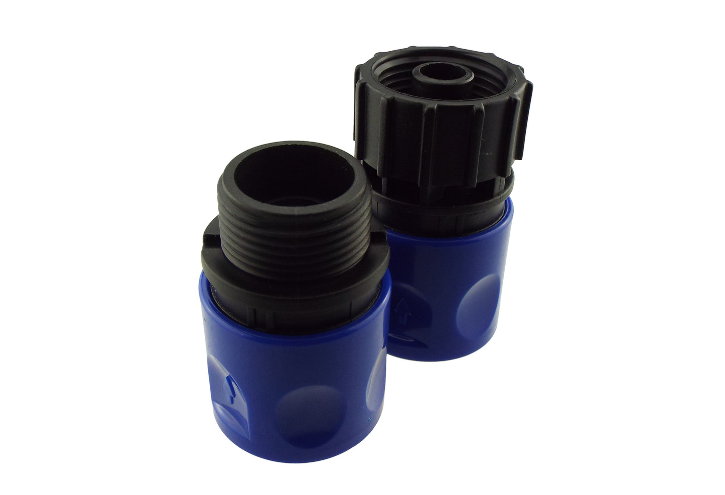 Male & Female Threaded Hose Quick Connector Set (Blue)