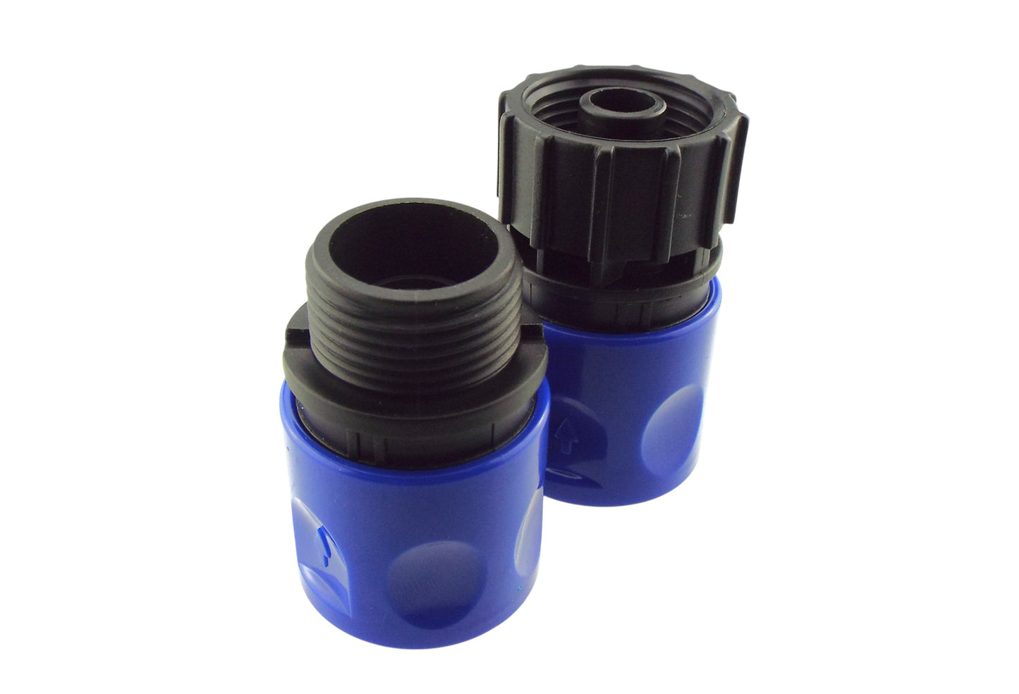 Male & Female Threaded Hose Quick Connector Set (Blue)