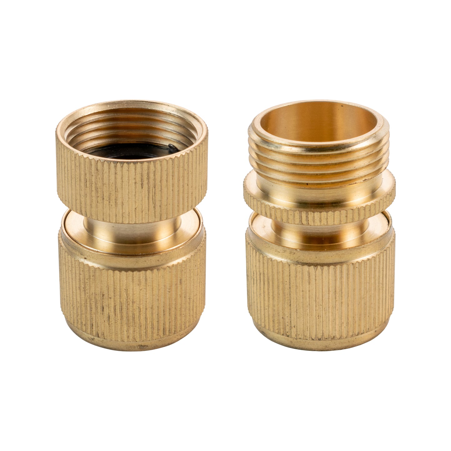 Male & Female Threaded Hose Quick Connector Set (Brass)