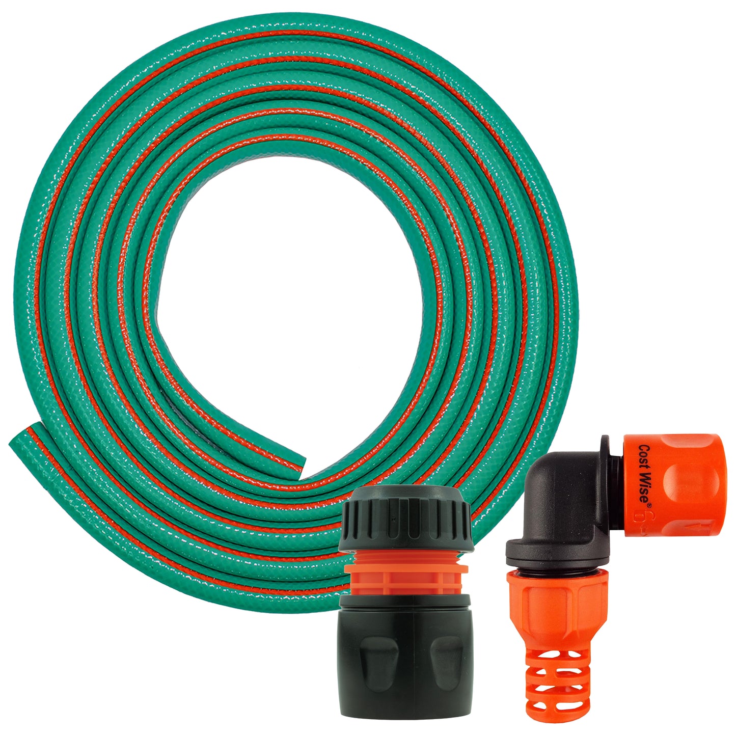 Economy Garden Hose Kit with Bend Quick Connection