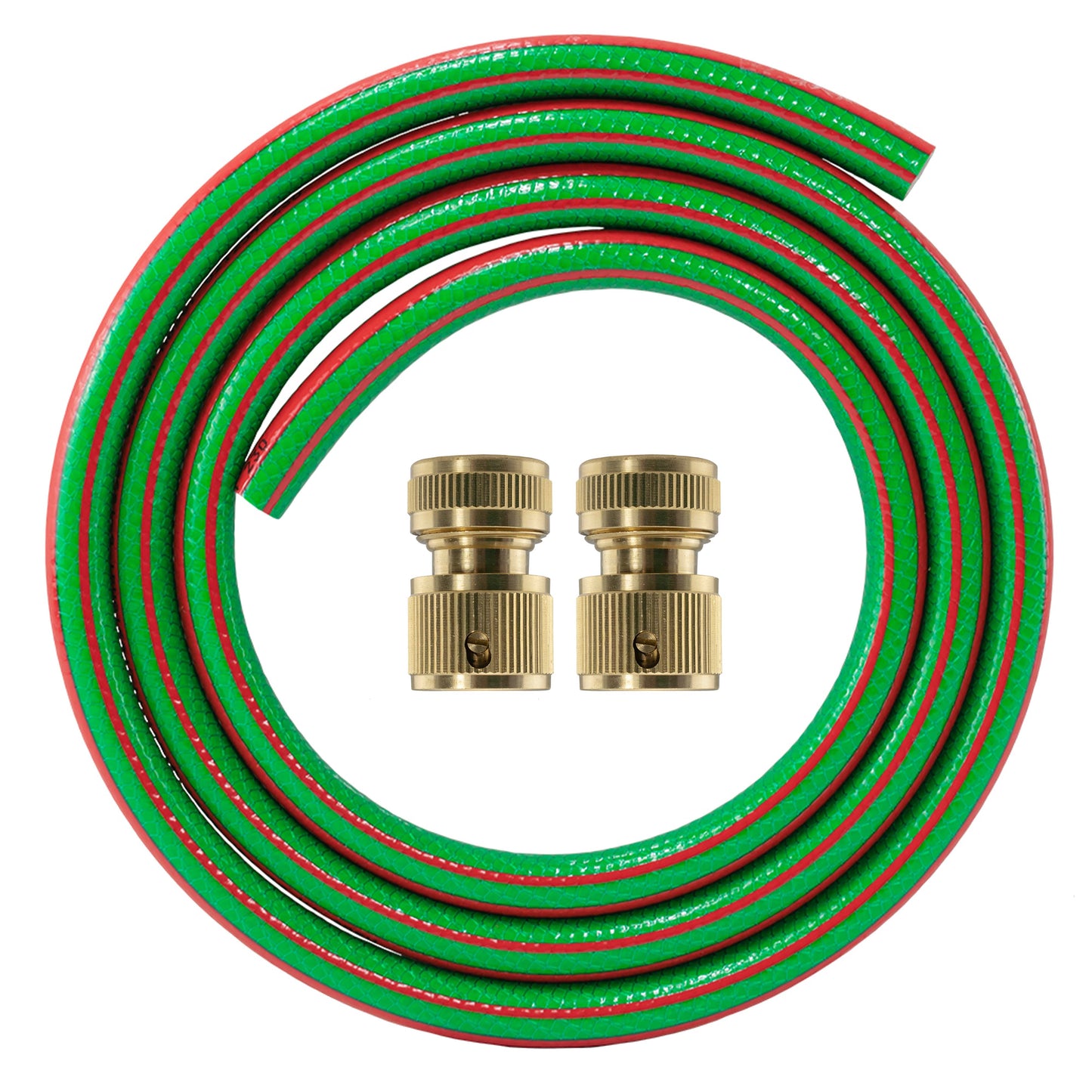 Premium Garden Hose Green with Brass Hose Connectors