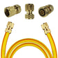 Premium Garden Hose Yellow with Brass Hose Connectors