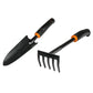 5-Teeth Rake and Narrow Spade Garden Tool Set