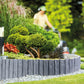 Lawn Edging, Plastic Palisade Wood Effect, 2.32m, Gray