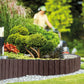 Lawn Edging, Plastic Palisade Wood Effect, 2.32m, Brown
