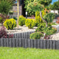 Lawn Edging, Plastic Palisade Wood Effect, 2.32m, Brown