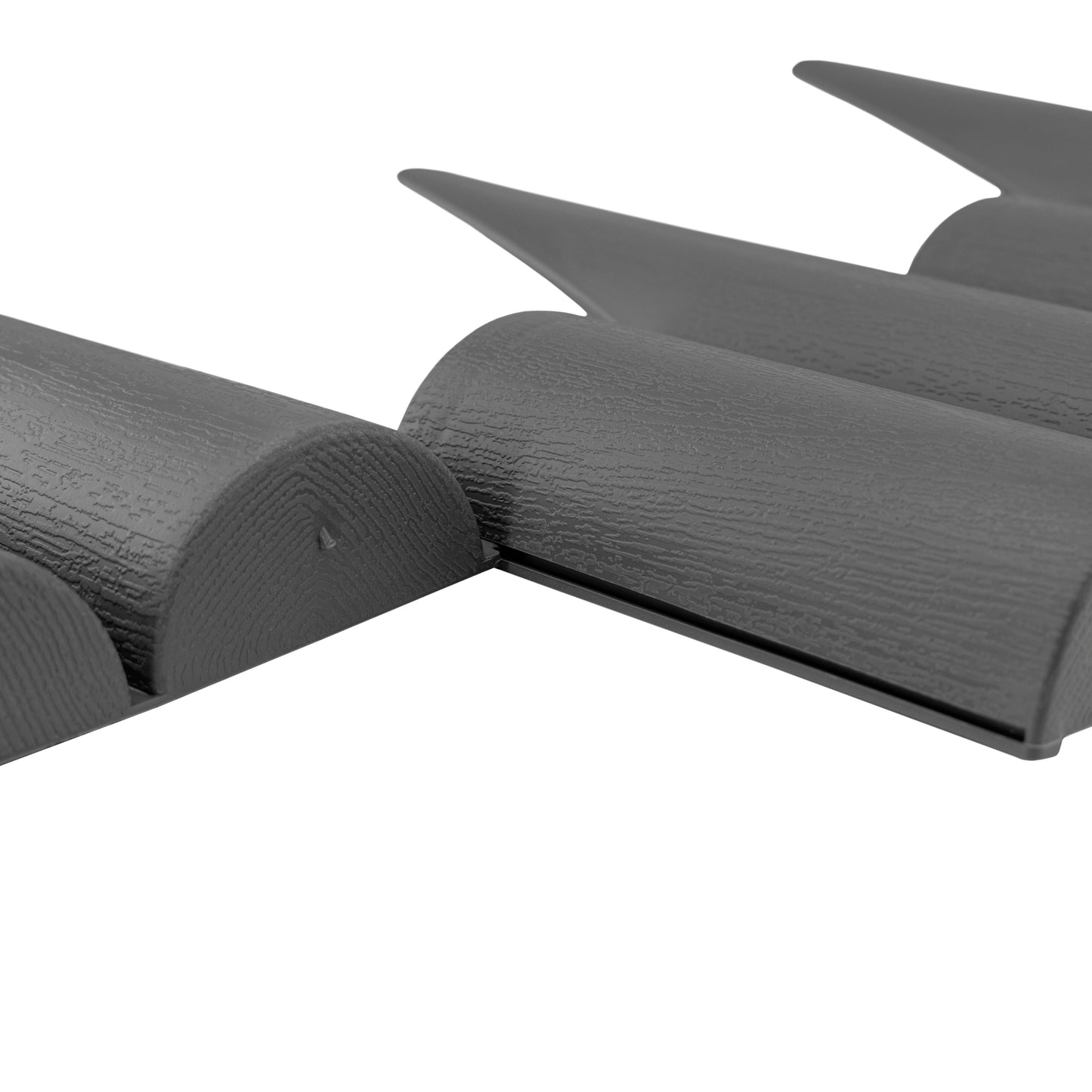 Lawn Edging, Plastic Palisade Wood Effect, 2.5m Box, Gray
