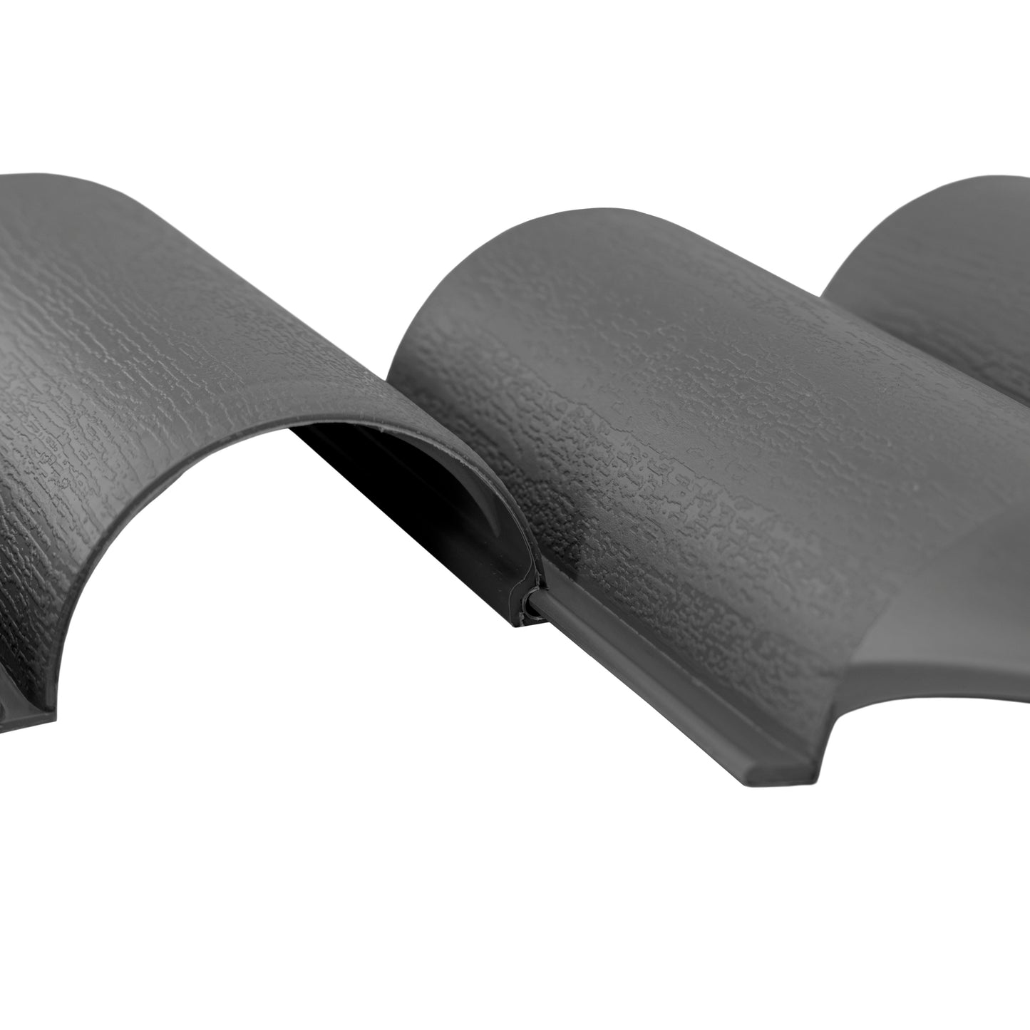 Lawn Edging, Plastic Palisade Wood Effect, 2.5m Box, Gray