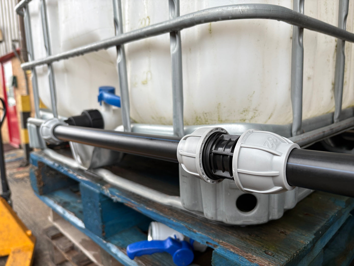 IBC 2-tank joining kit via 50 mm pipe