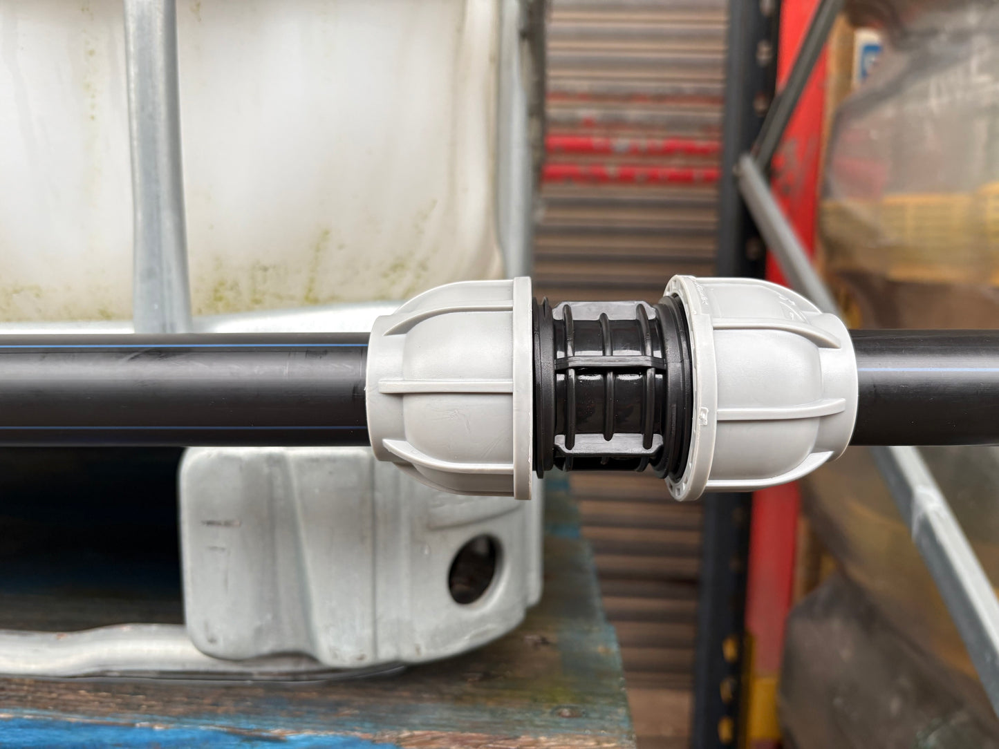 IBC 2-tank joining kit via 50 mm pipe