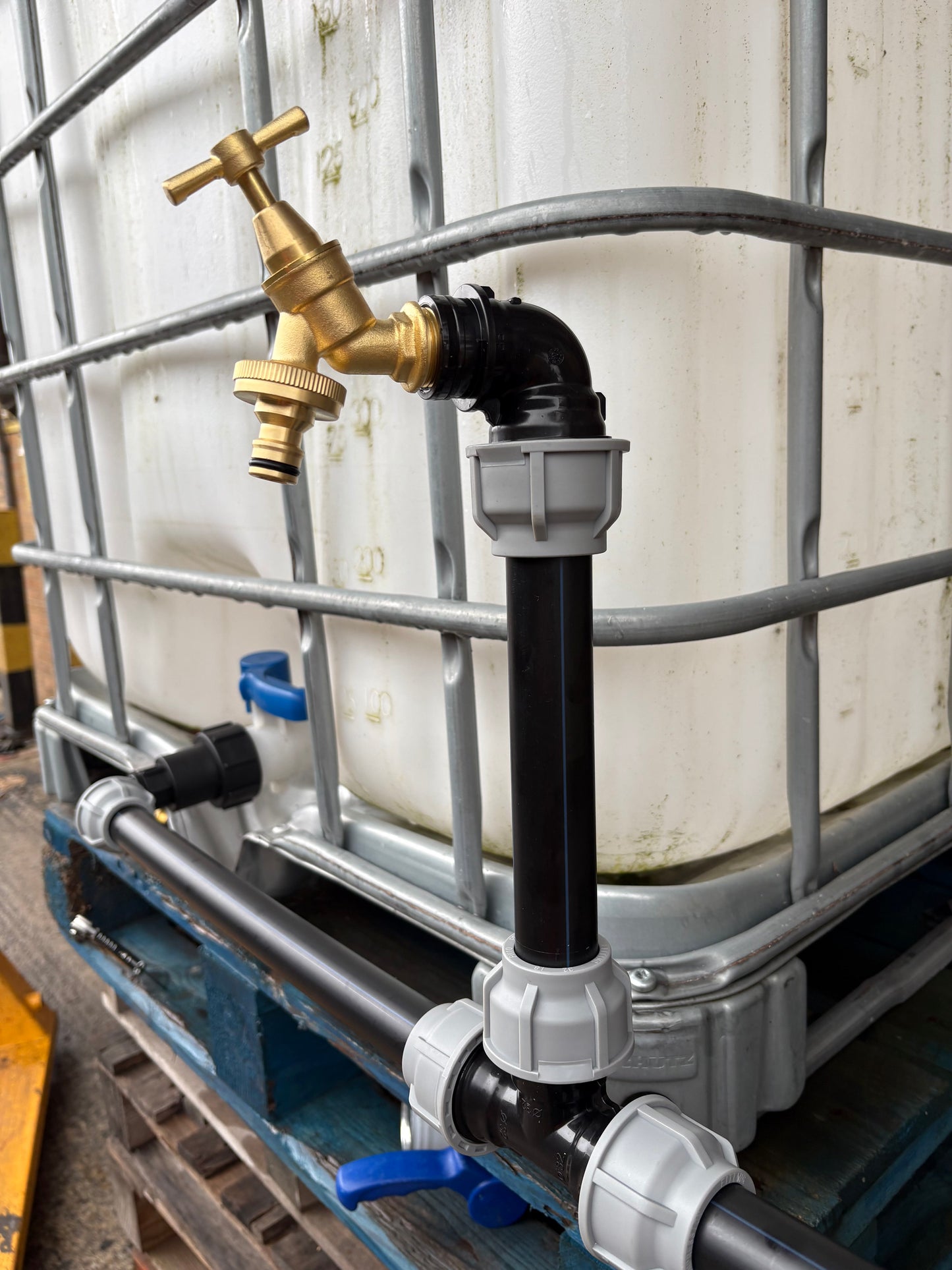 IBC 2-tank joining kit via 50 mm pipe