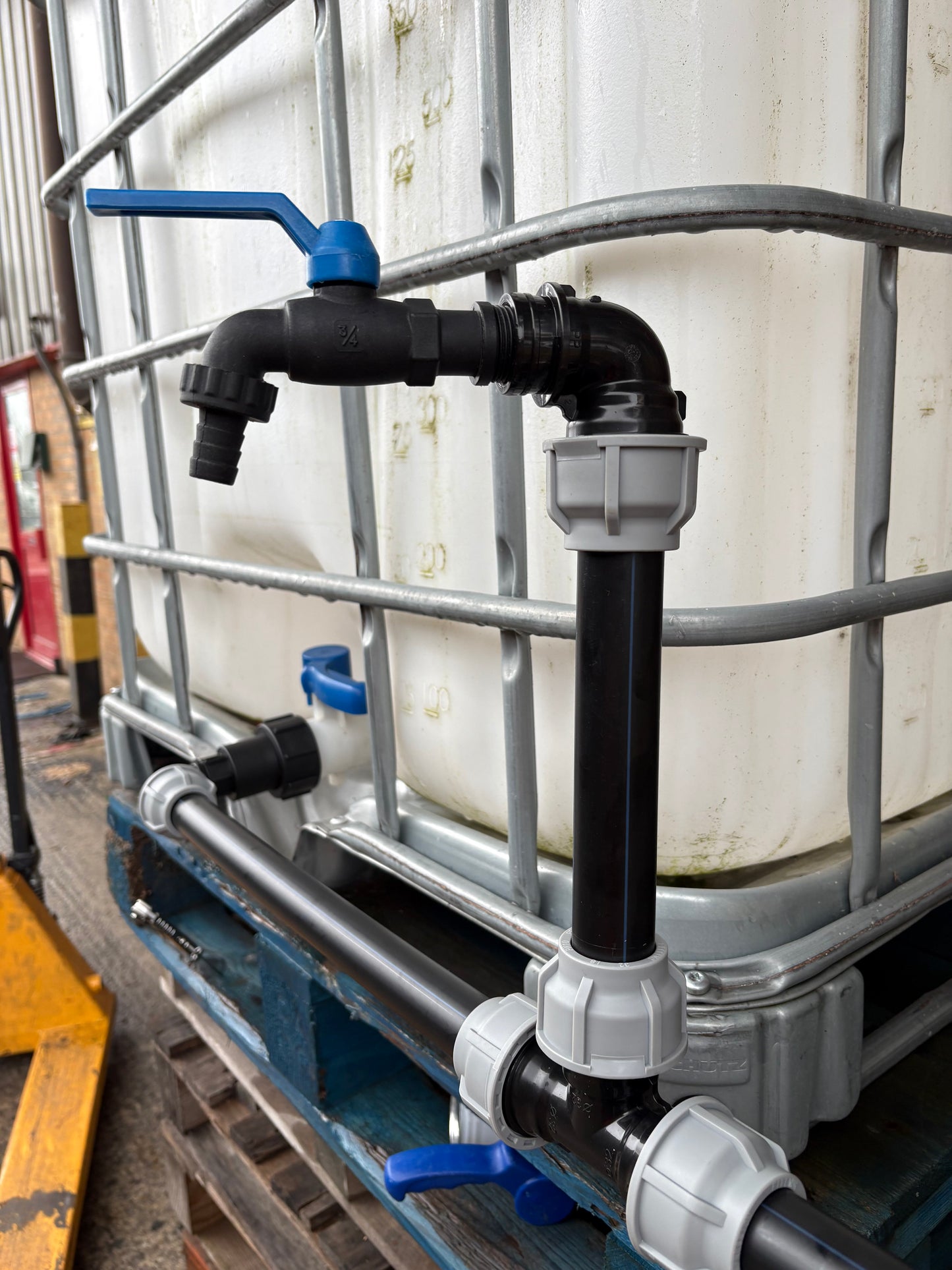 IBC 2-tank joining kit via 50 mm pipe