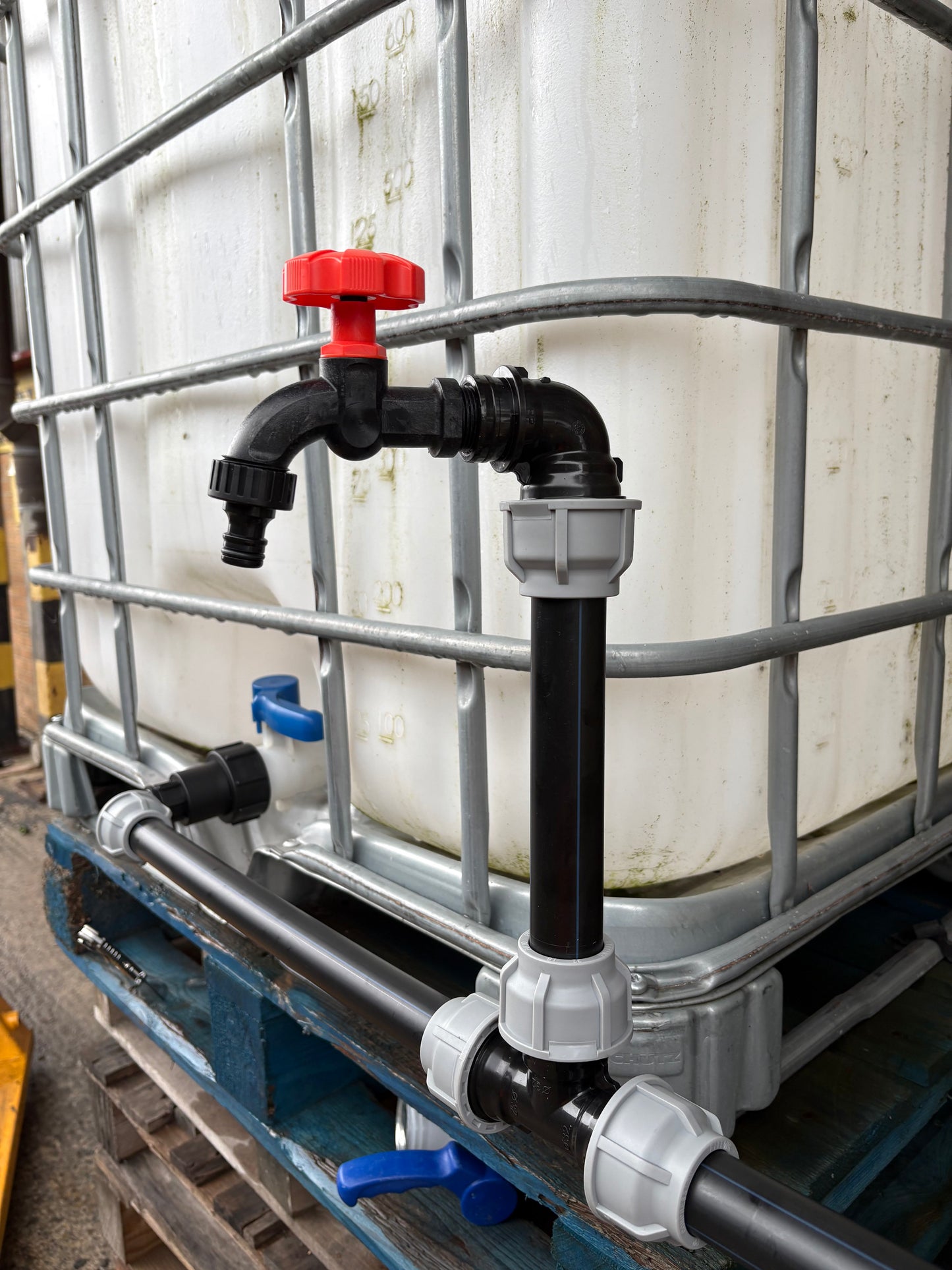 IBC 2-tank joining kit via 50 mm pipe