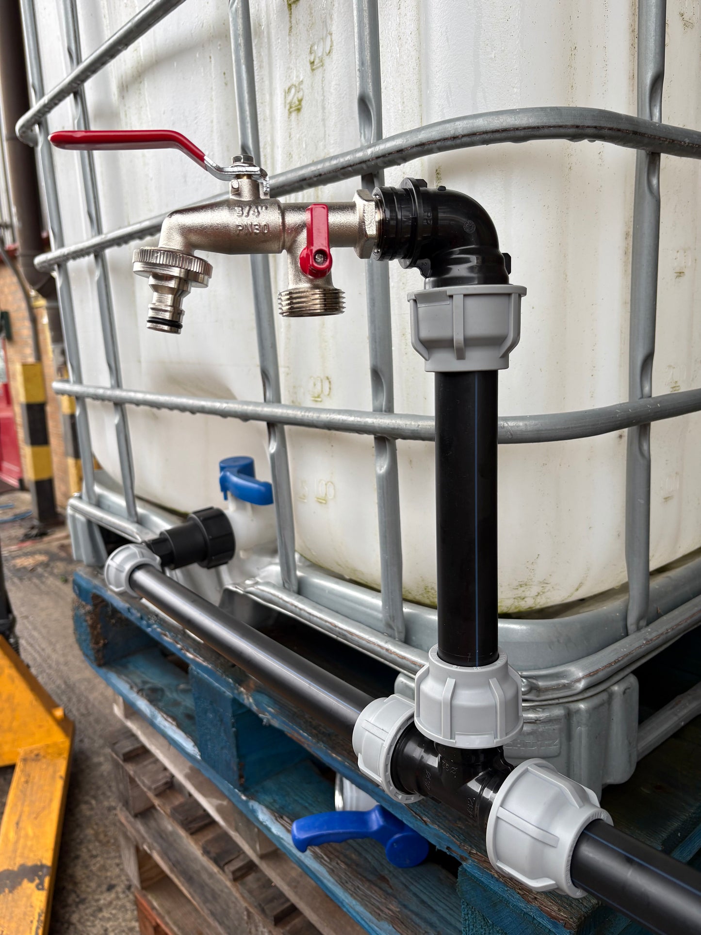 IBC 2-tank joining kit via 50 mm pipe