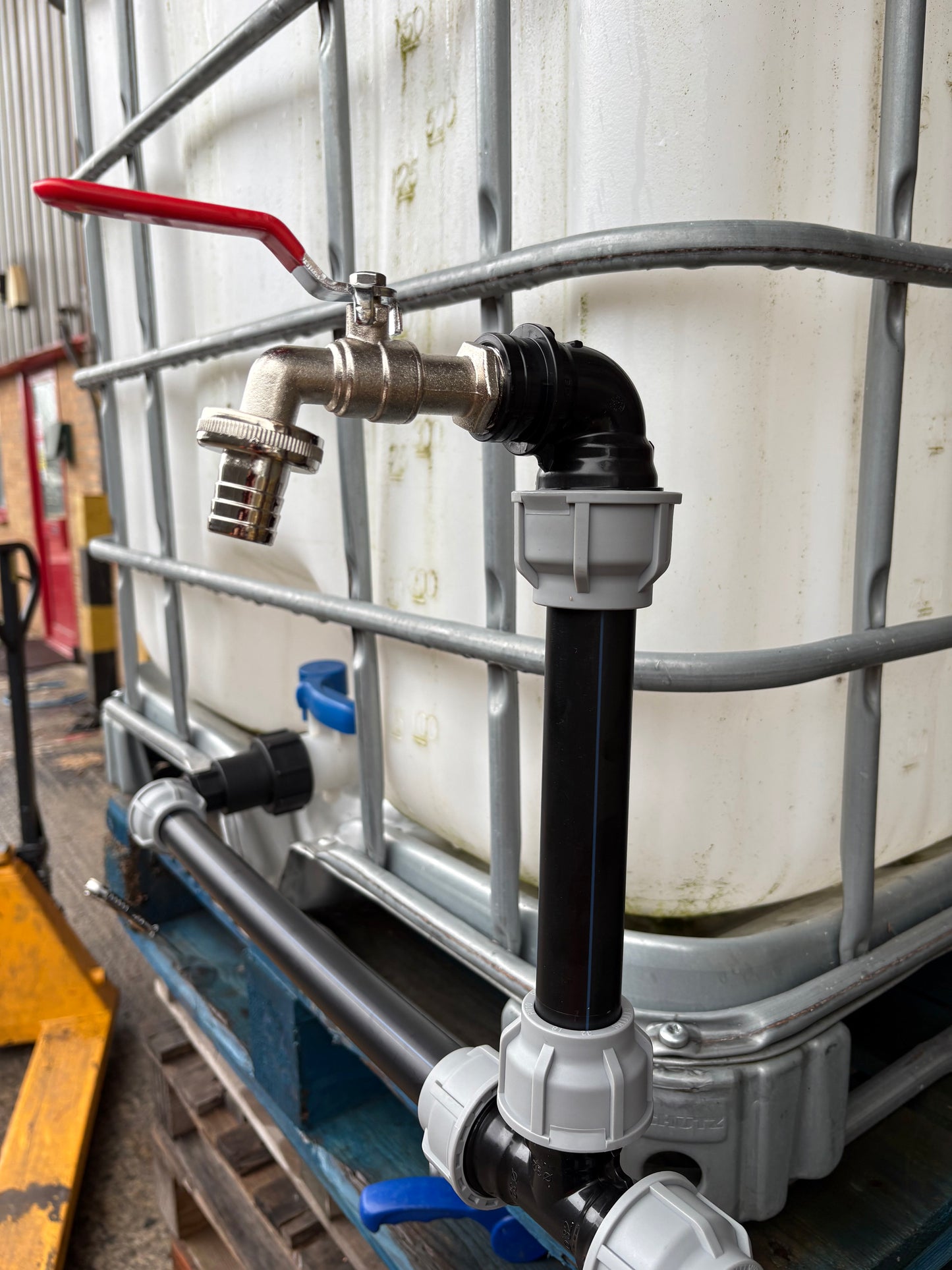 IBC 2-tank joining kit via 50 mm pipe