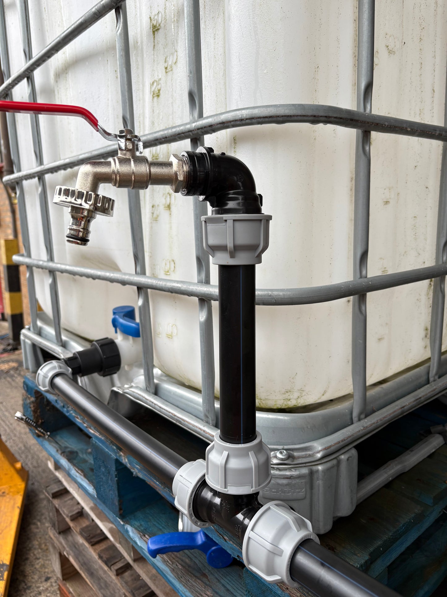 IBC 2-tank joining kit via 50 mm pipe