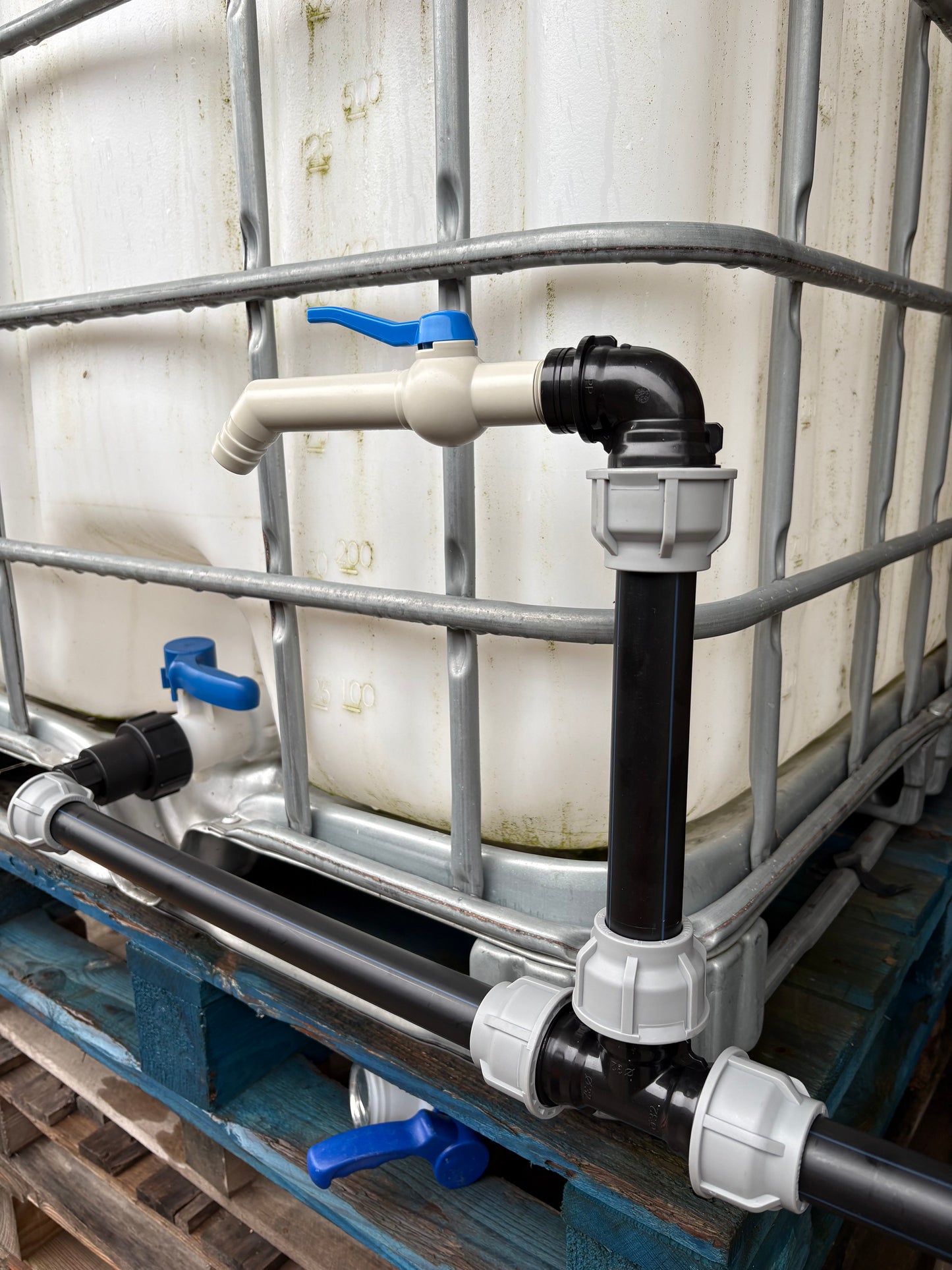 IBC 2-tank joining kit via 50 mm pipe