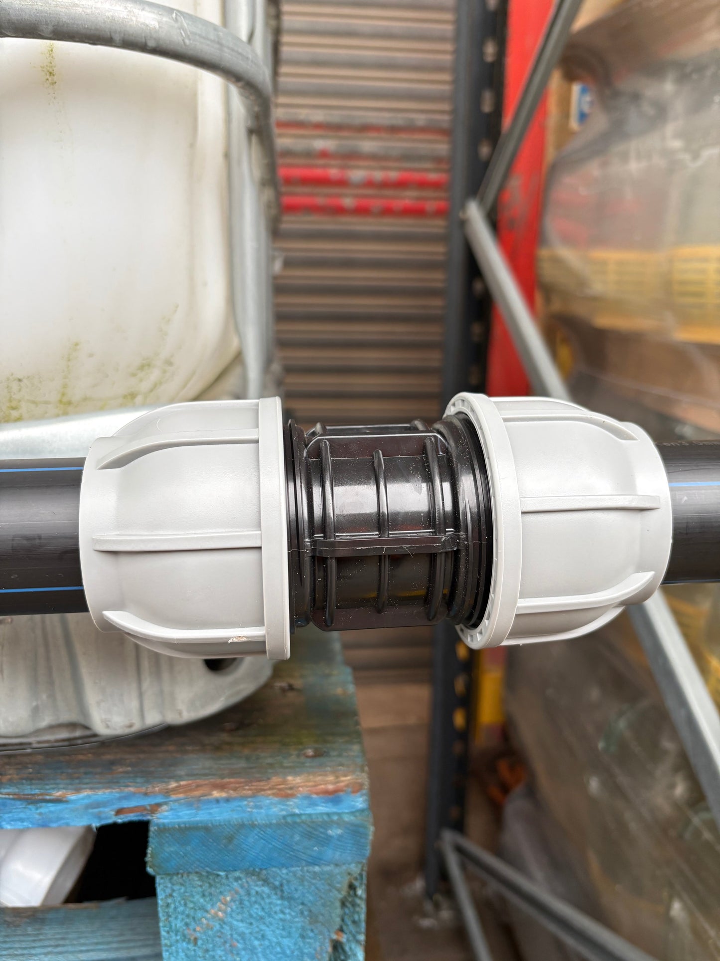 IBC 3-tank joining kit via 50 mm pipe