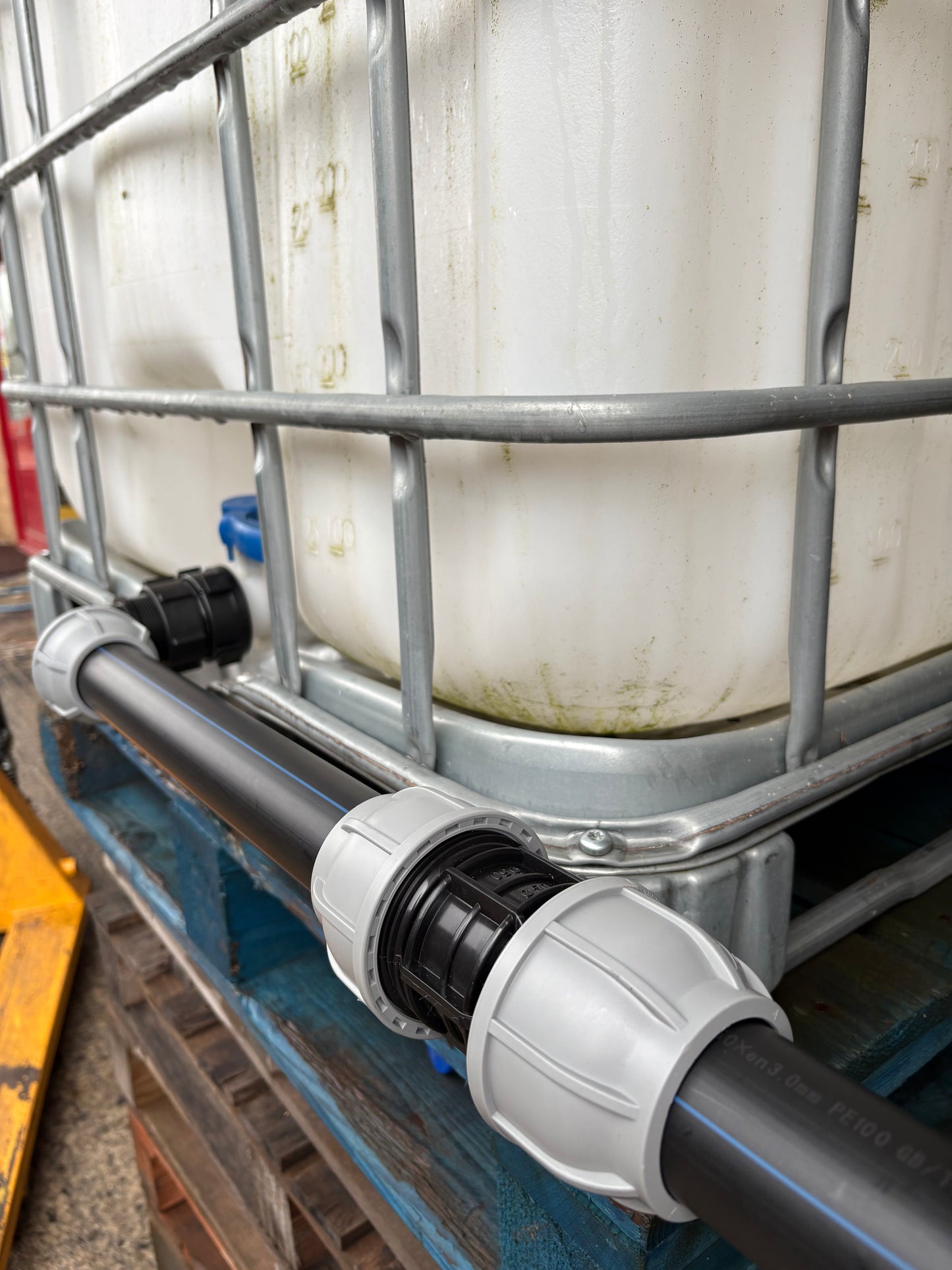 IBC 3-tank joining kit via 50 mm pipe
