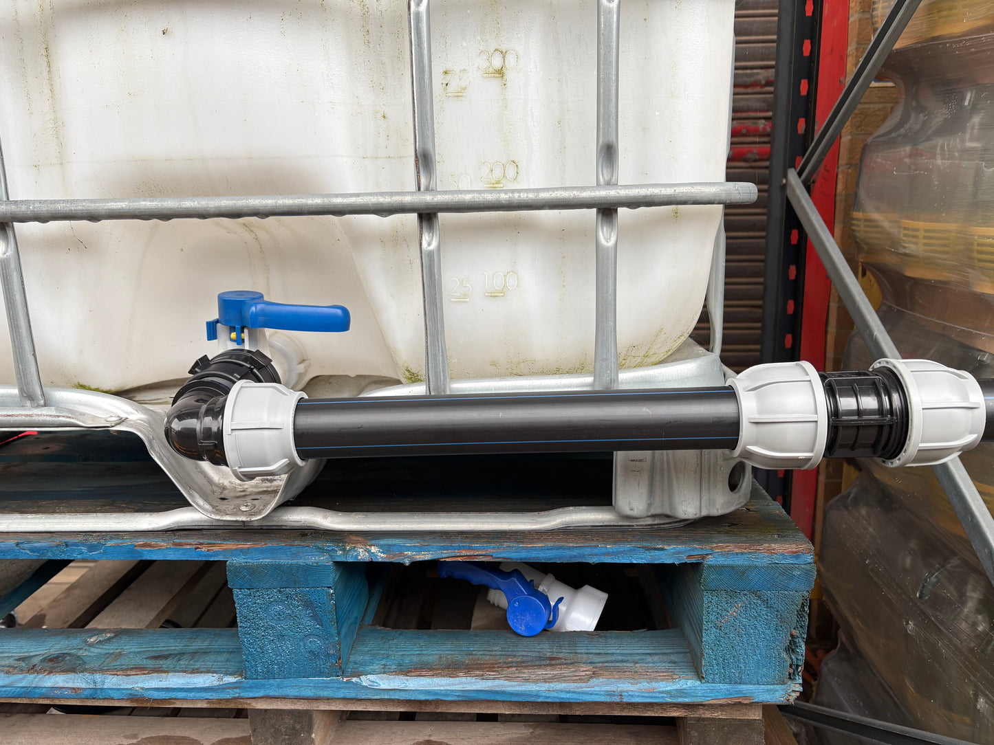IBC 3-tank joining kit via 50 mm pipe