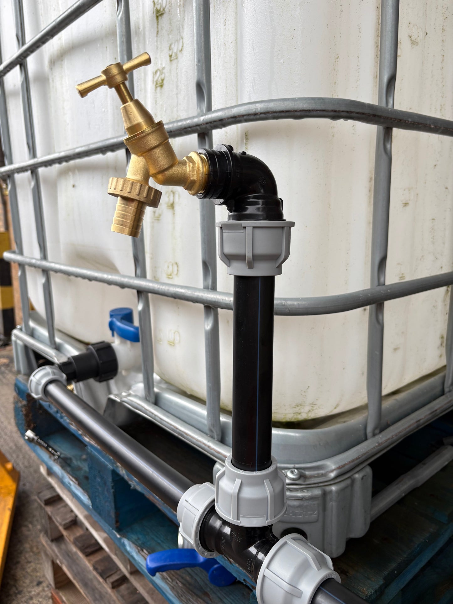 IBC 2-tank joining kit via 50 mm pipe