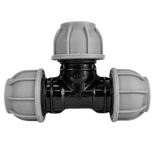 MDPE Tee Reducing 25mm - 32mm - 25mm