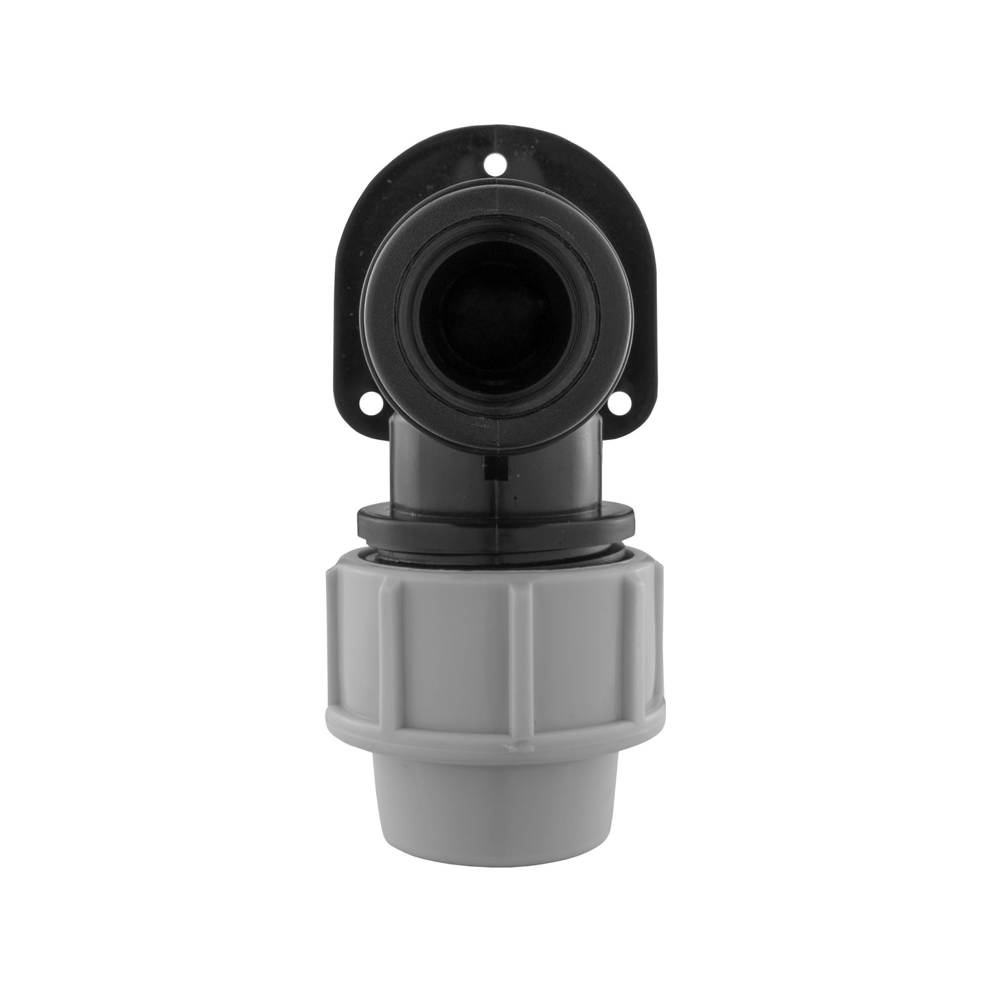 Wall Flange Kit 25mm MDPE + In-Line Valve + 20mm Barb