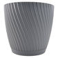 Mika Pot with Saucer 190mm Platinum