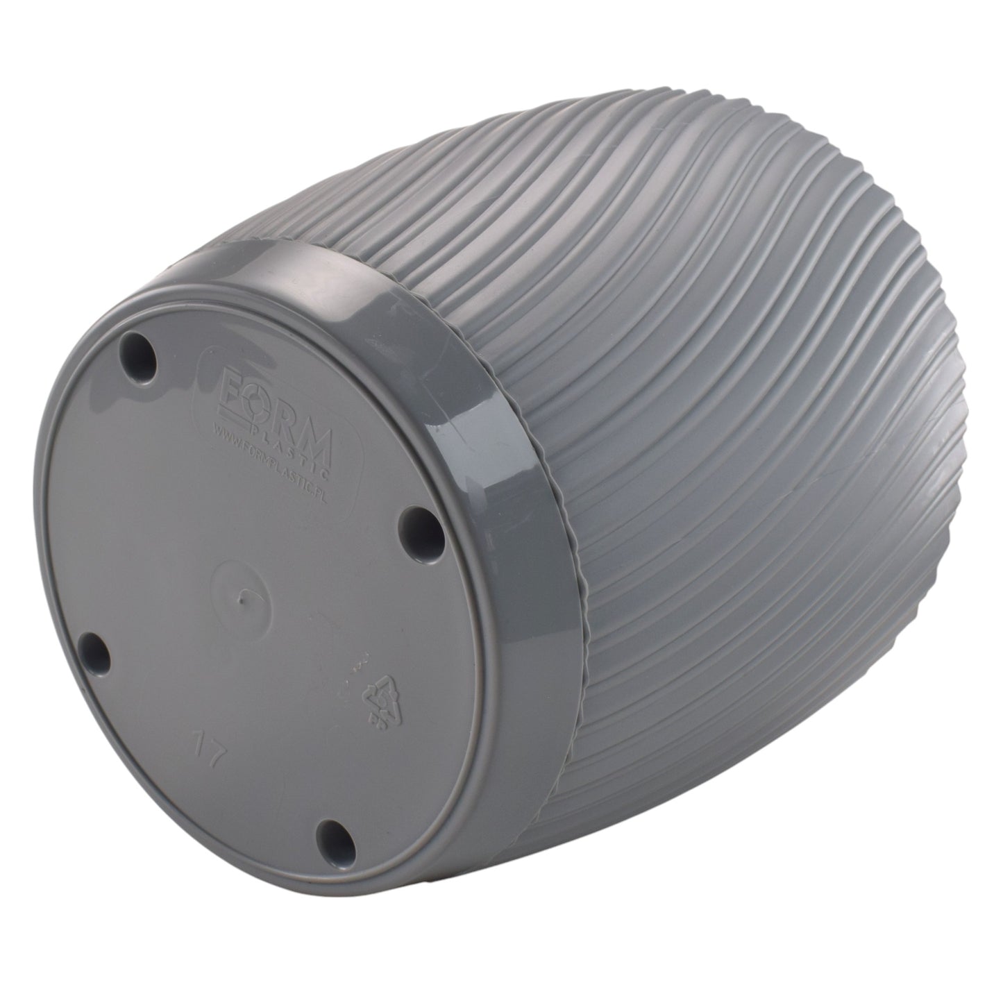 Mika Pot with Saucer 170mm Platinum