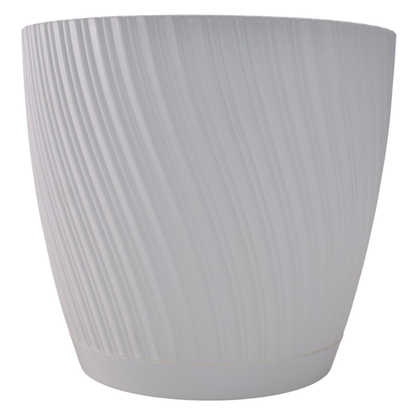 Mika Pot with Saucer 170mm White