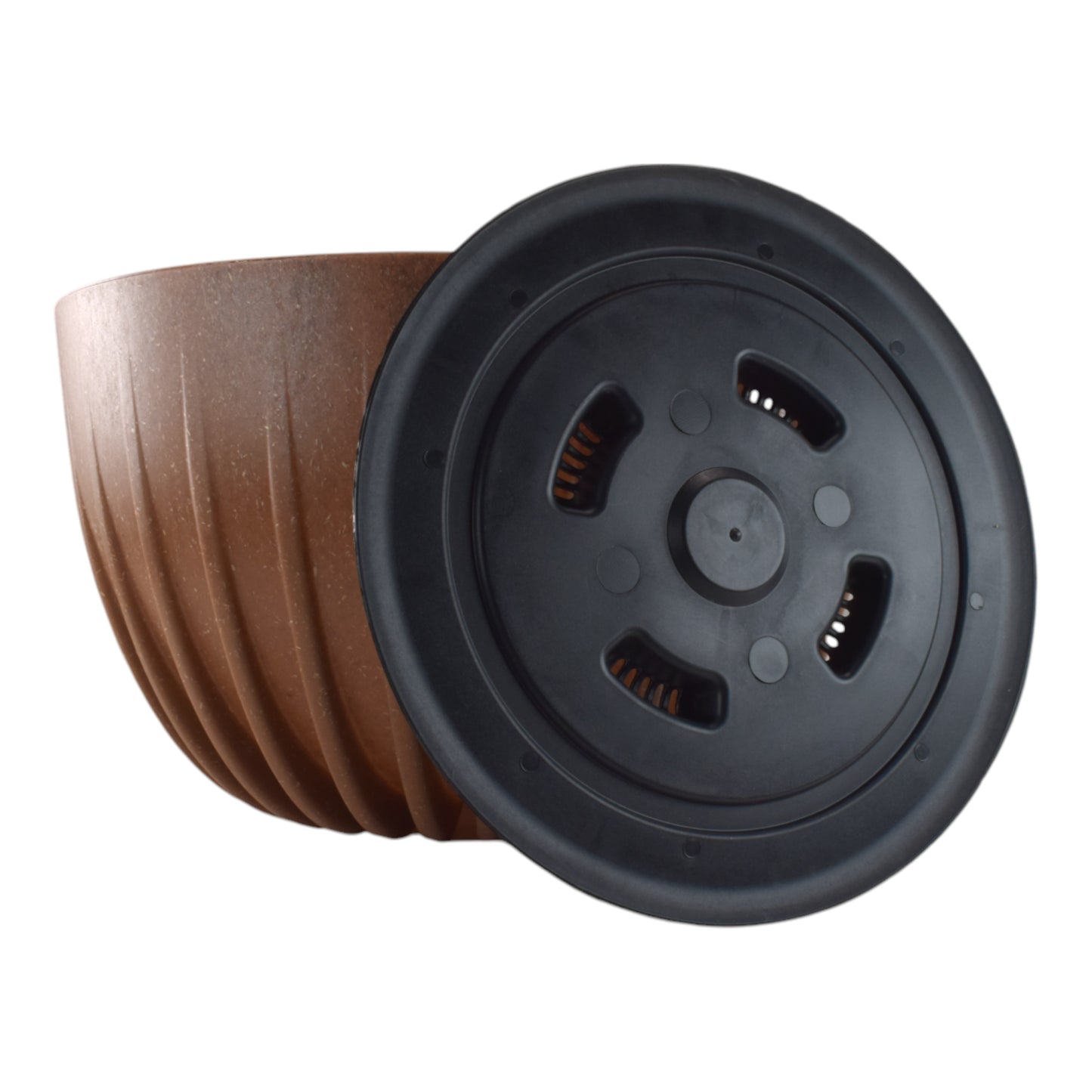 Mira Bowl Pot, Insert and Hole with Plug 300mm Eco Wood