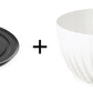 Mira Bowl Pot, Insert and Hole with Plug 300mm White