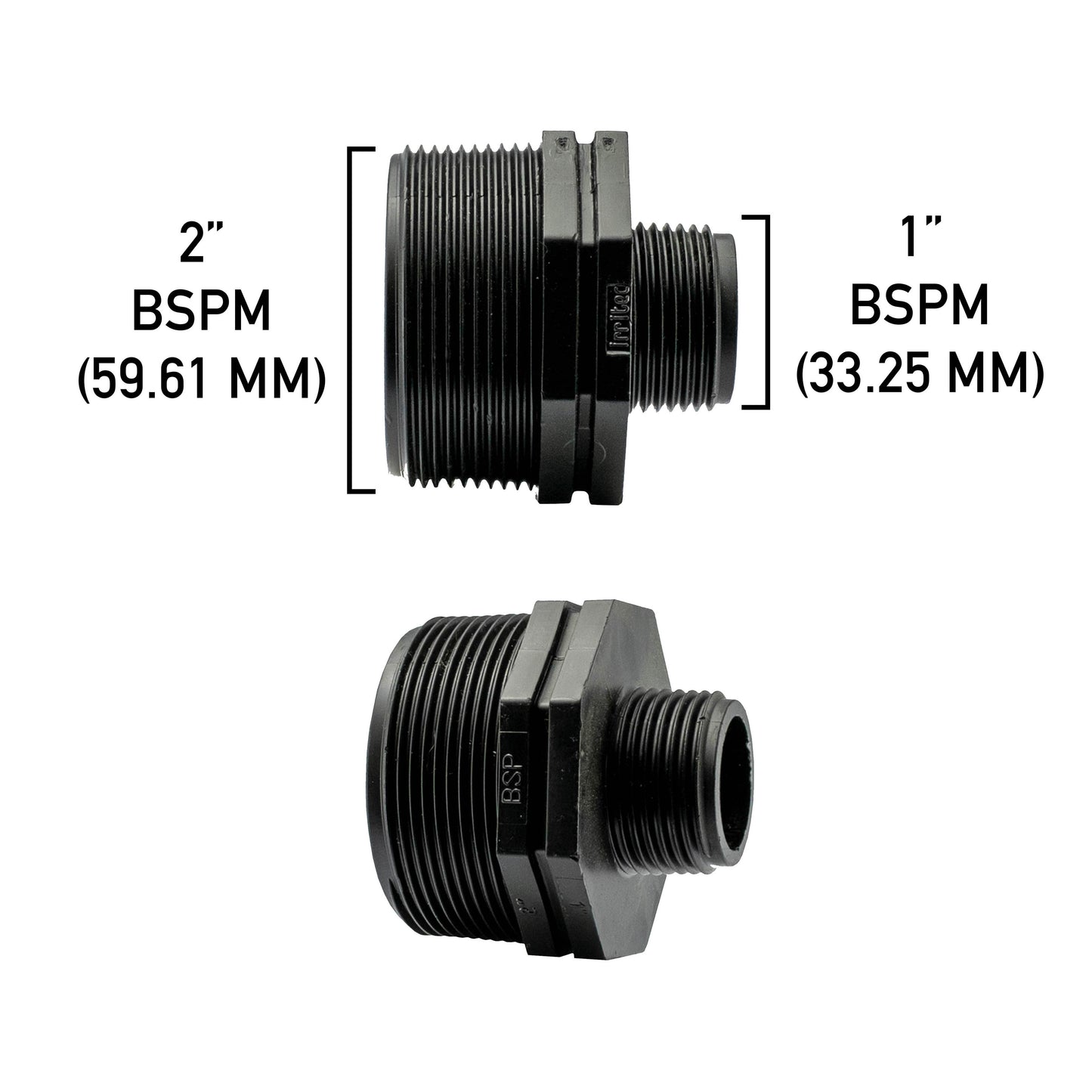 Reducing Nipple 2” BSP – 1” BSP Male