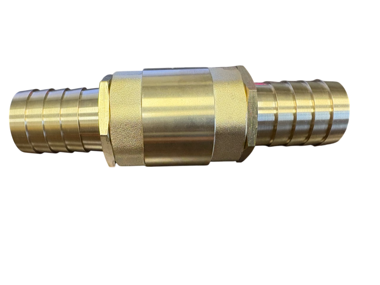 Brass Spring Check Valve with barbed connectors