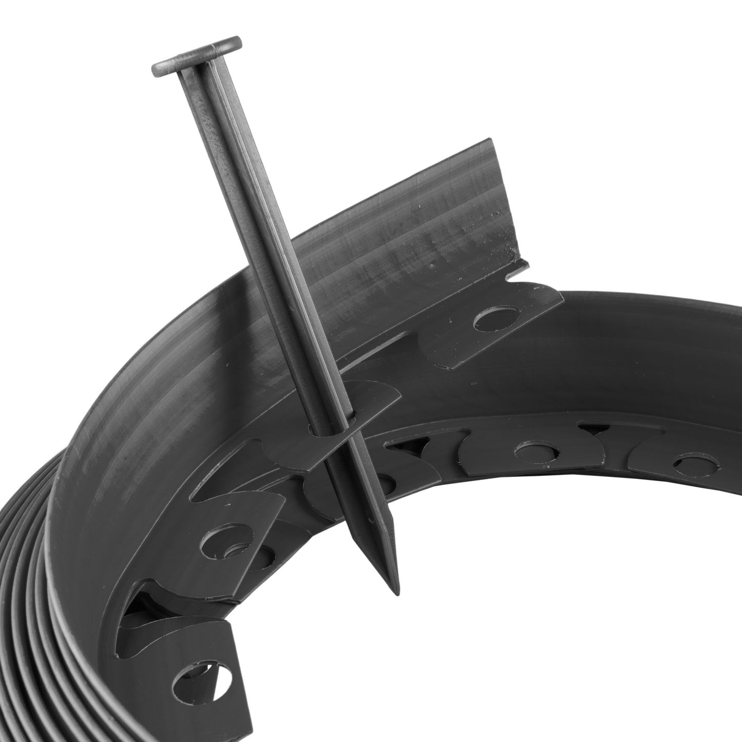 X001S07CC3 x13, Transform Your Outdoor Space with 10m of Flexible BLACK Garden Edging Border - Complete with 30 Securing Pegs for Perfect Flower Beds, Lawns, and Pavement Design (40mm High). Set by MYPURECORE