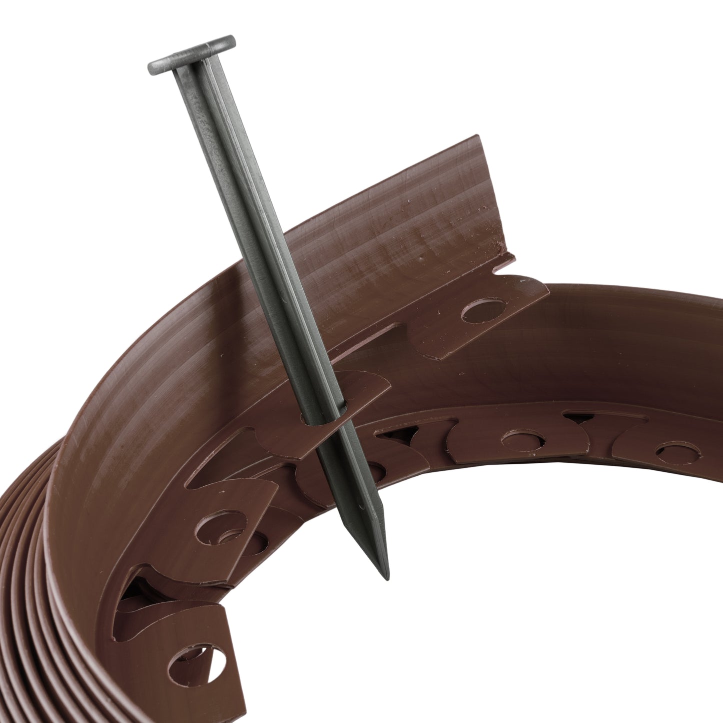 Lawn Border Set, Easy Border 40mm Brown 10m with Pegs