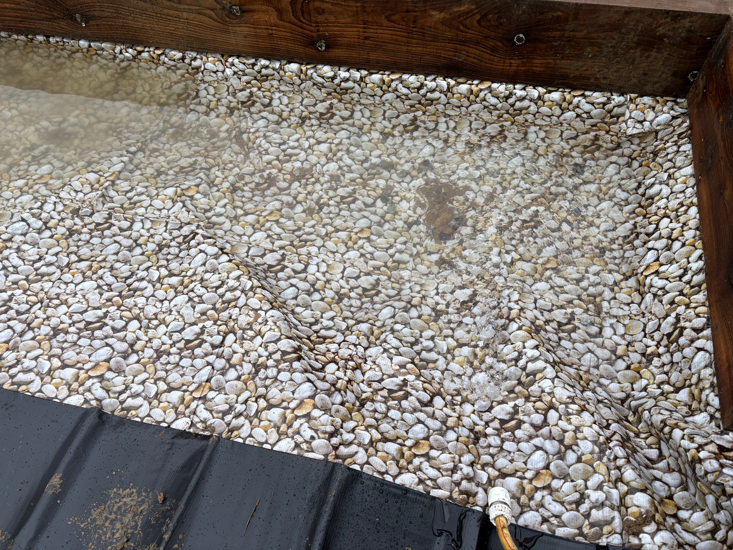 Small Pebble Print PVC 450gsm Pond Liner 2.5m x 5m