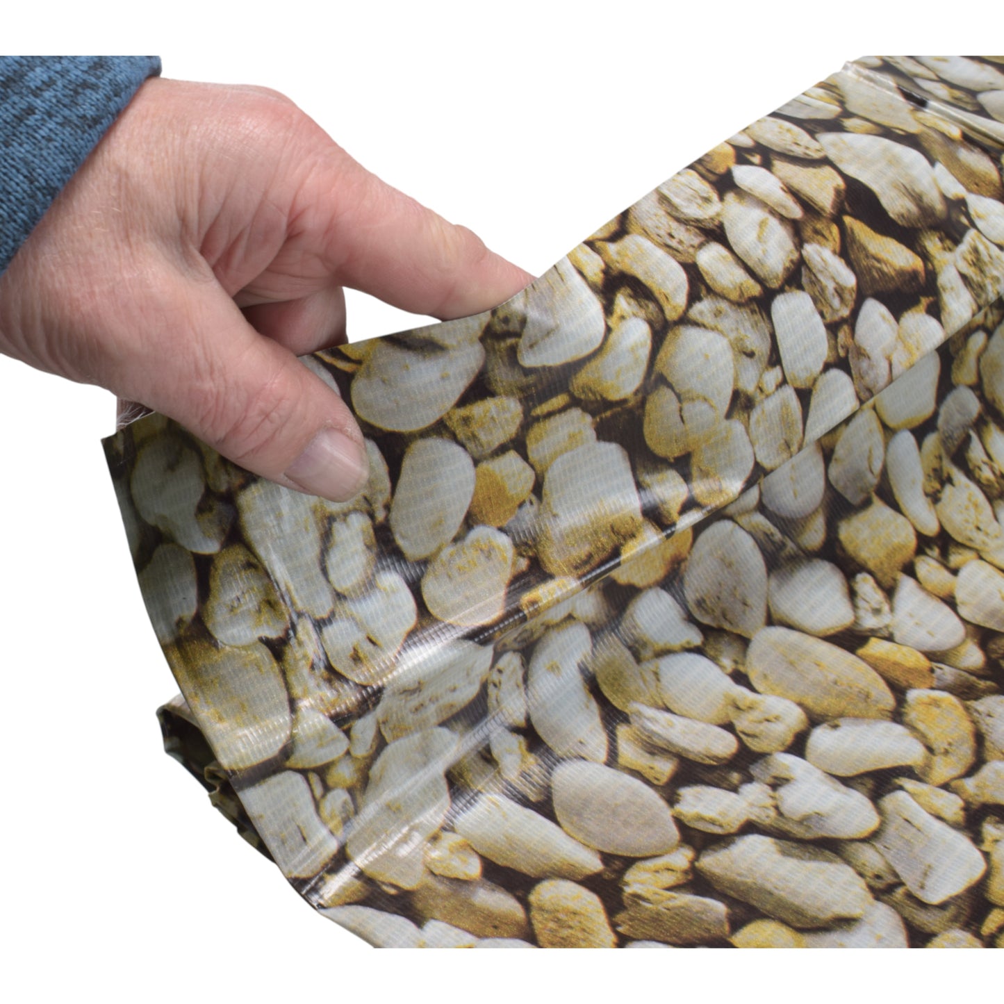 Small Pebble Print PVC 450gsm Pond Liner 2.5m x 5m