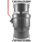 PP 3" BSPF Stopcock with Stainless Steel Ball Valve and Handle