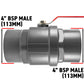 PP 4" BSPF Stopcock with Stainless Steel Ball Valve and Handle