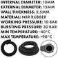 Rubber Reinforced with a Heat Resistant Textile Braid 10mm/15mm