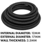 Rubber Reinforced with a Heat Resistant Textile Braid 12mm/18mm