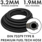 Rubber Reinforced with a Heat Resistant Textile Braid 3.2mm/7mm