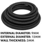 Rubber Reinforced with a Heat Resistant Textile Braid 9mm/15mm