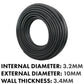 Rubber 3.2mm Braided Fuel, Oil Hose SAE J30 R6