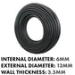 Rubber 6mm Braided Fuel, Oil Hose SAE J30 R6
