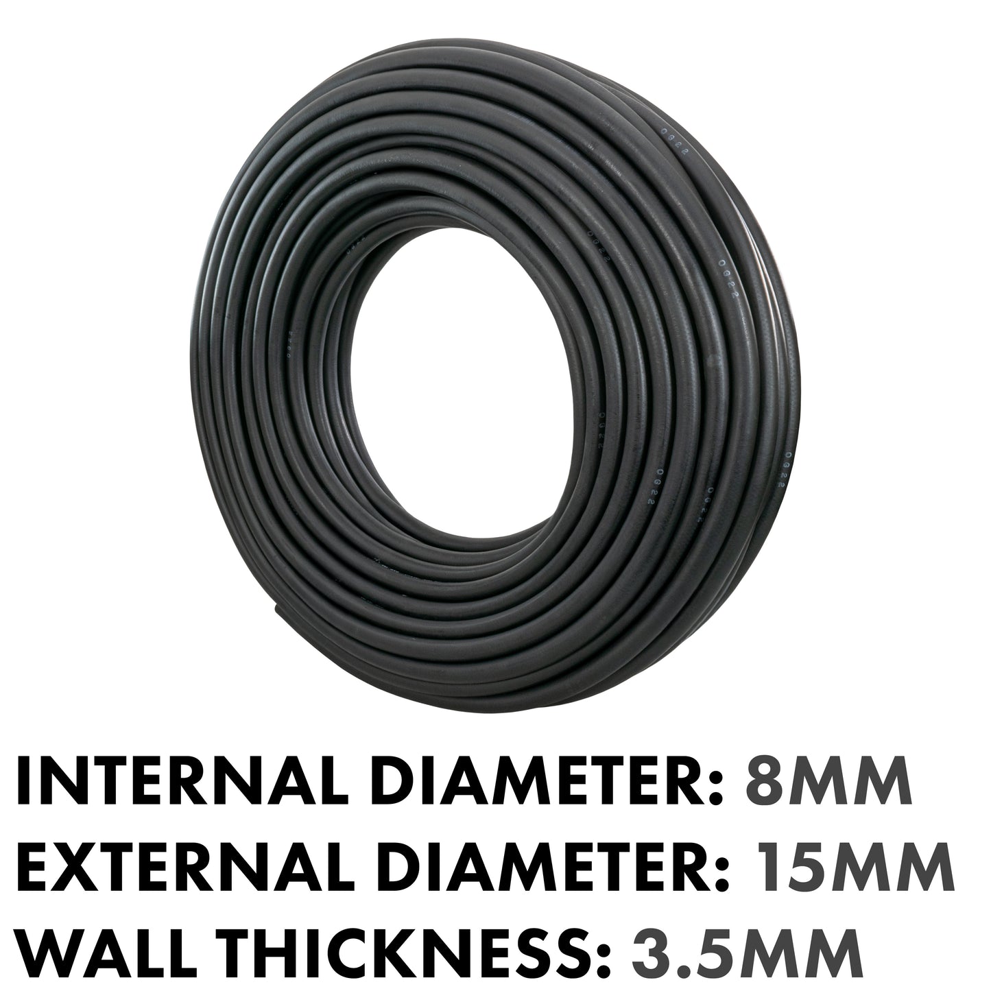 Rubber 8mm Braided Fuel, Oil Hose SAE J30 R6