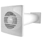 Through Wall Ventilation Kit RICO Timer Switch Fan with White External Vent