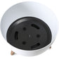 Roma Bowl Pot with Legs, Insert and Hole with Plug 240mm White